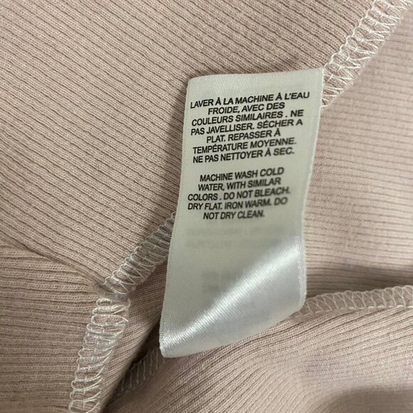 Garage Blush Pink Ribbed Long Sleeve Crop Top (Size P/S) - Picture 8 of 8
